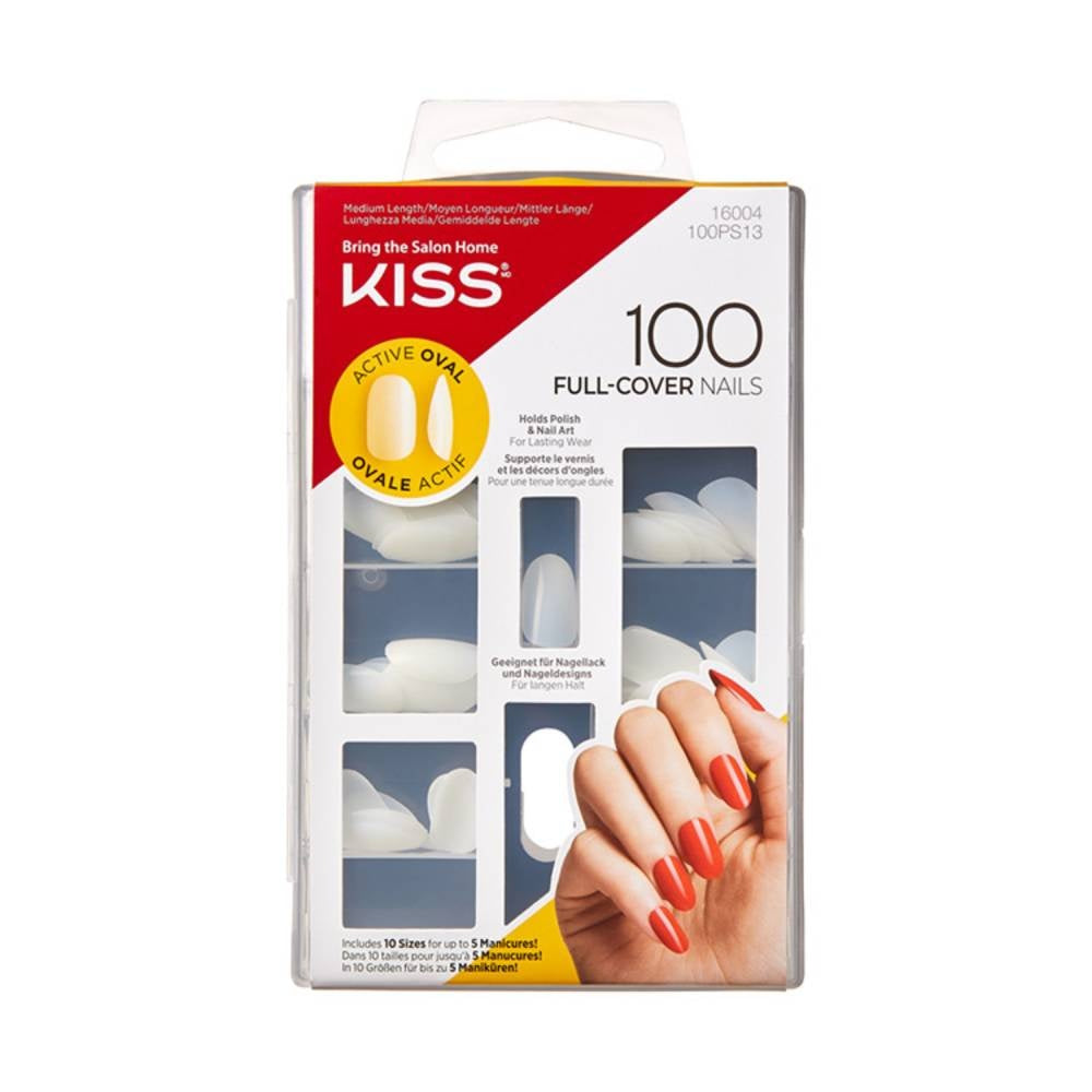 KISS - 100 Full Cover Nails Active Oval