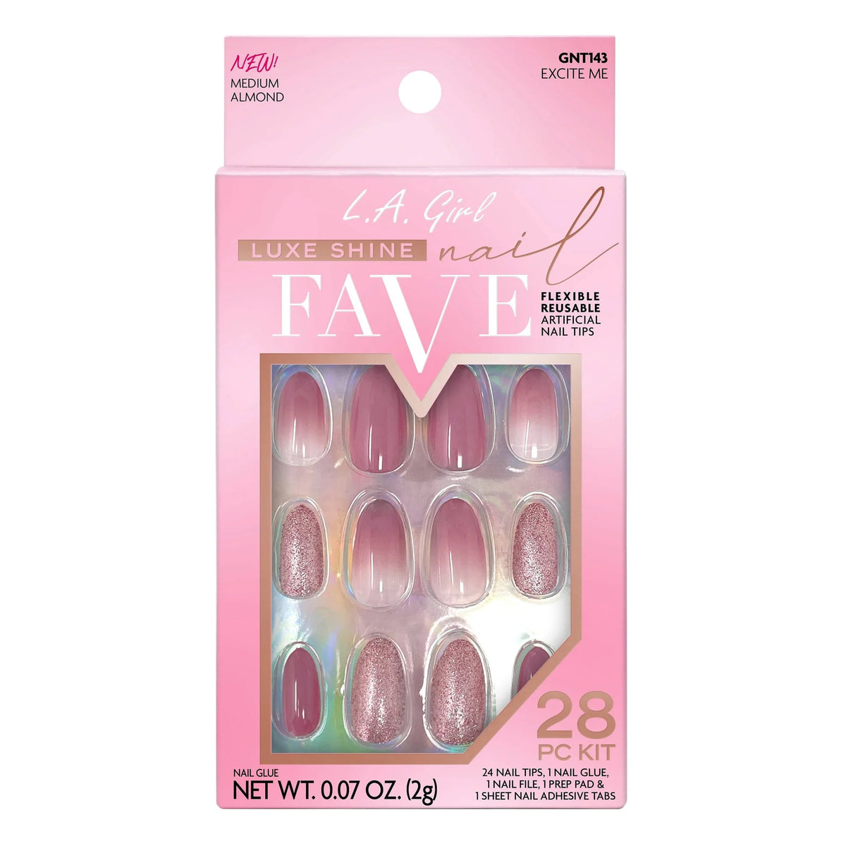 LA Girl - Luxe Shine Fave Nail Tips Excite Me